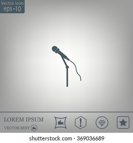 microphone web icon, flat design