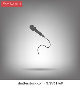 microphone web icon, flat design