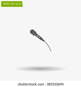 microphone web icon, flat design
