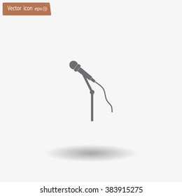 microphone web icon, flat design