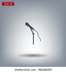 microphone web icon, flat design