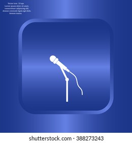 microphone web icon, flat design