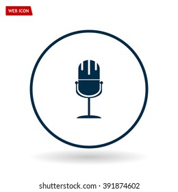 microphone web icon, flat design
