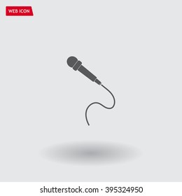 microphone web icon, flat design