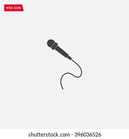 microphone web icon, flat design