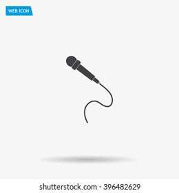 microphone web icon, flat design