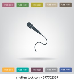 microphone web icon, flat design