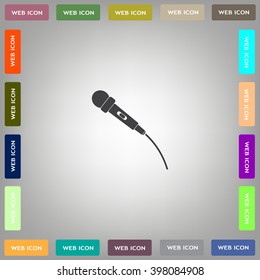 microphone web icon, flat design