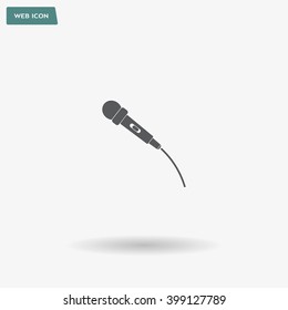 microphone web icon, flat design