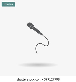 microphone web icon, flat design