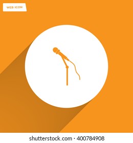 microphone web icon, flat design