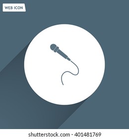 microphone web icon, flat design