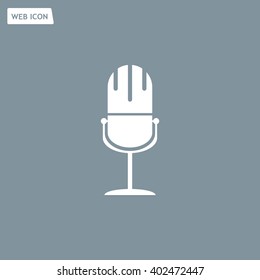 microphone web icon, flat design