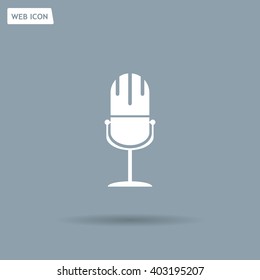 microphone web icon, flat design