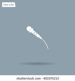 microphone web icon, flat design