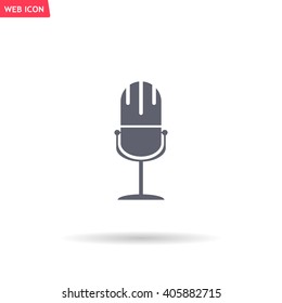 microphone web icon, flat design