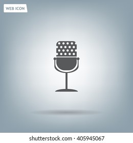 microphone web icon, flat design