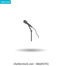 microphone web icon, flat design