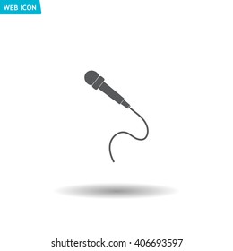 microphone web icon, flat design
