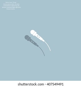 microphone web icon, flat design