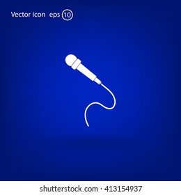 microphone web icon, flat design