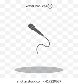 microphone web icon, flat design