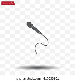 microphone web icon, flat design