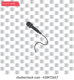 microphone web icon, flat design