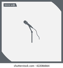 microphone web icon, flat design