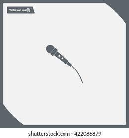 microphone web icon, flat design