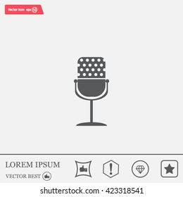 microphone web icon, flat design