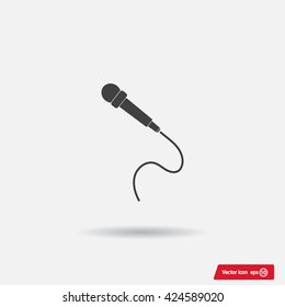 microphone web icon, flat design