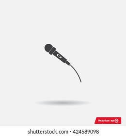 microphone web icon, flat design