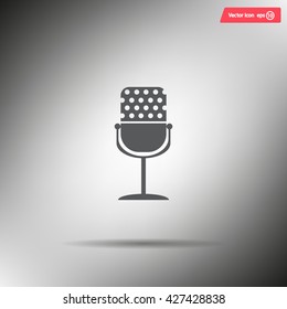 microphone web icon, flat design