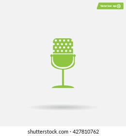 microphone web icon, flat design