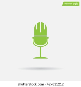 microphone web icon, flat design