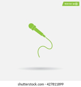 microphone web icon, flat design