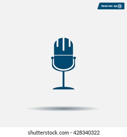 microphone web icon, flat design