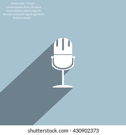 microphone web icon, flat design