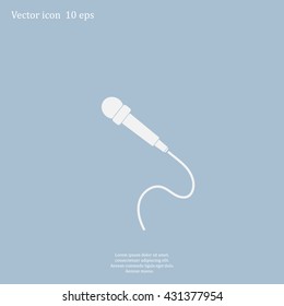 microphone web icon, flat design
