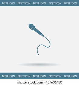 microphone web icon, flat design