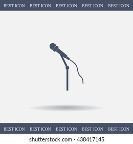 microphone web icon, flat design