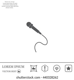 microphone web icon, flat design