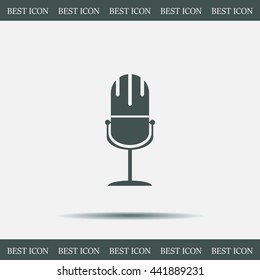 microphone web icon, flat design