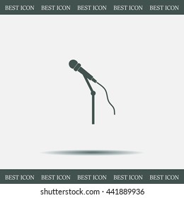 microphone web icon, flat design