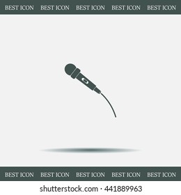 microphone web icon, flat design
