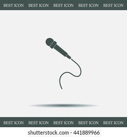 microphone web icon, flat design