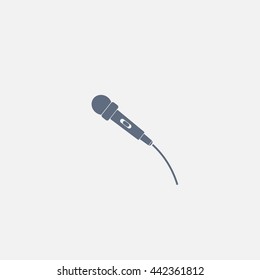 microphone web icon, flat design