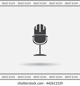 microphone web icon, flat design