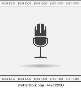 microphone web icon, flat design